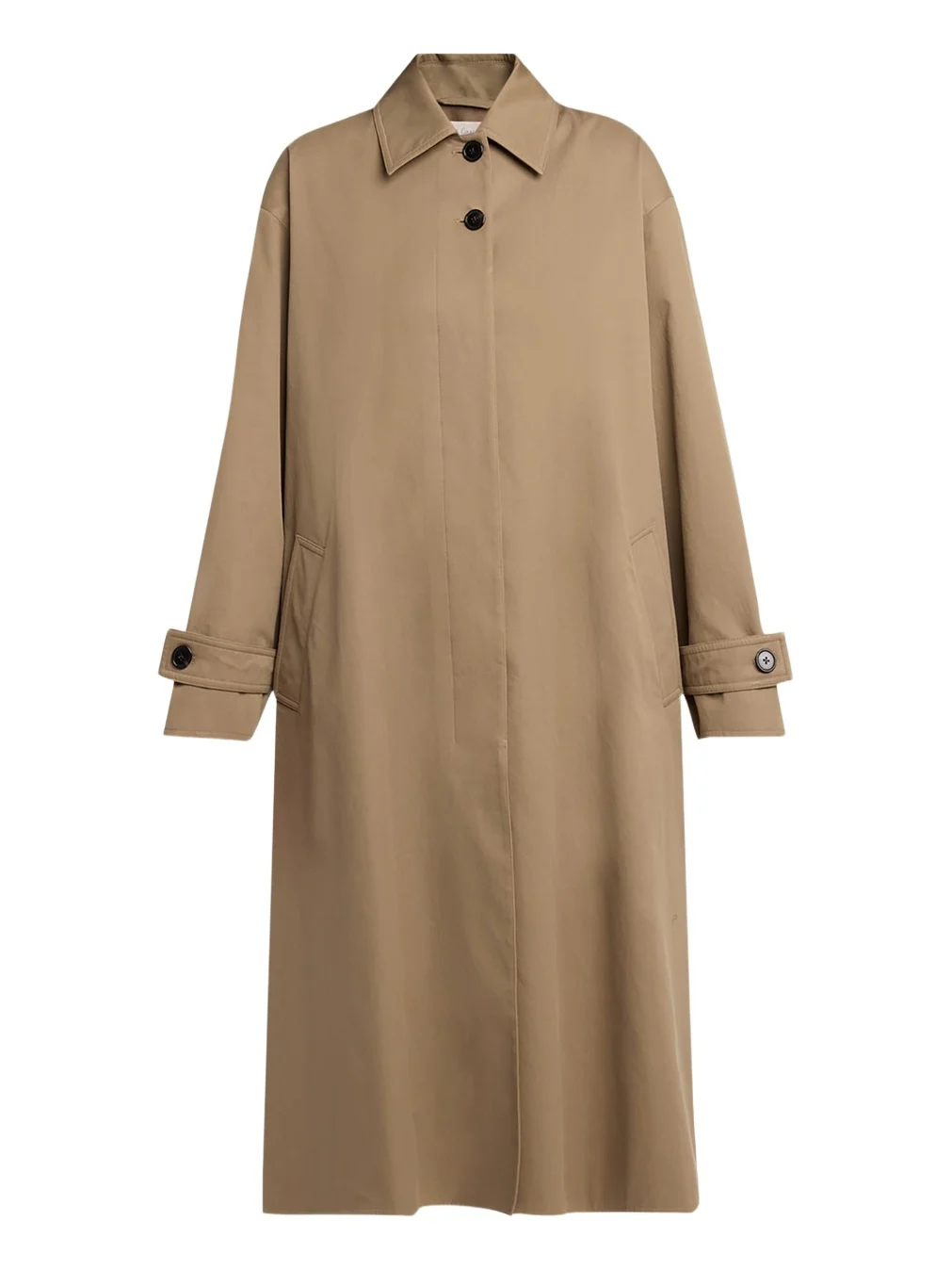 The Row Lolana Single-Breasted Long Trench Coat