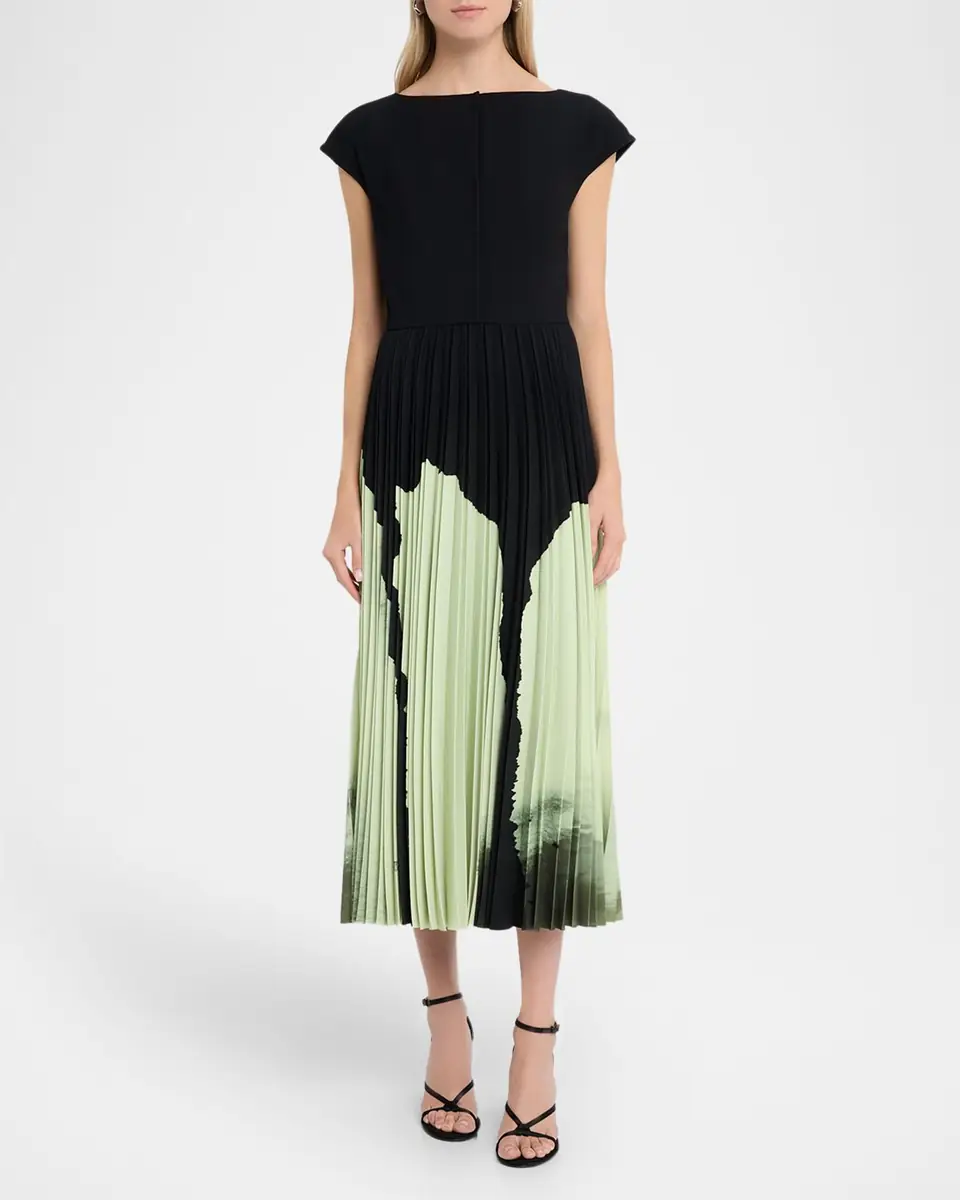 Jason Wu Collection Pleated Abstract-Print Midi Dress | Thumbnail 6 Jason Wu Collection Pleated Abstract-Print Midi Dress | Thumbnail 6