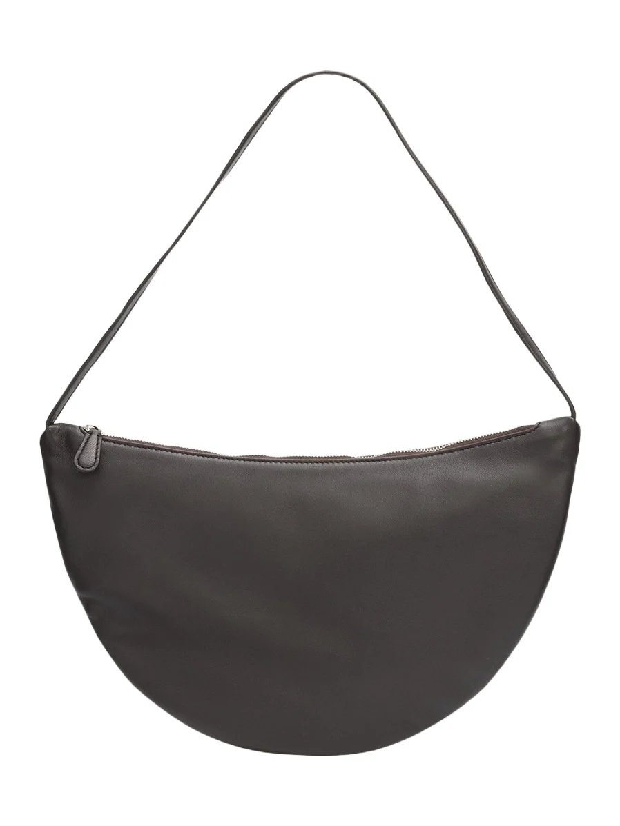 Izzy Small Crescent Shoulder Bag in Leather