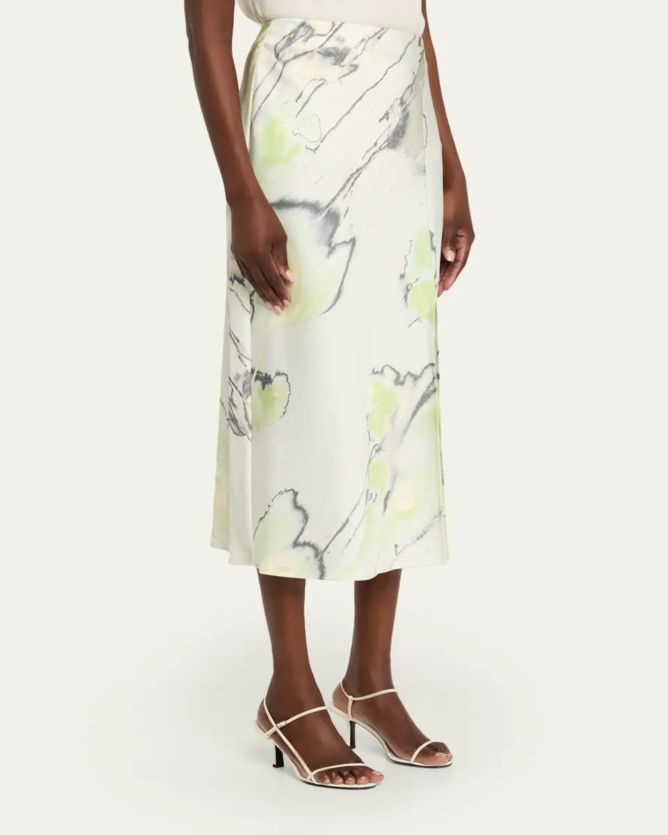 Jason Wu Collection Watercolor Crepe Satin Slip Midi Skirt | Thumbnail 4 Jason Wu Collection Watercolor Crepe Satin Slip Midi Skirt | Thumbnail 4