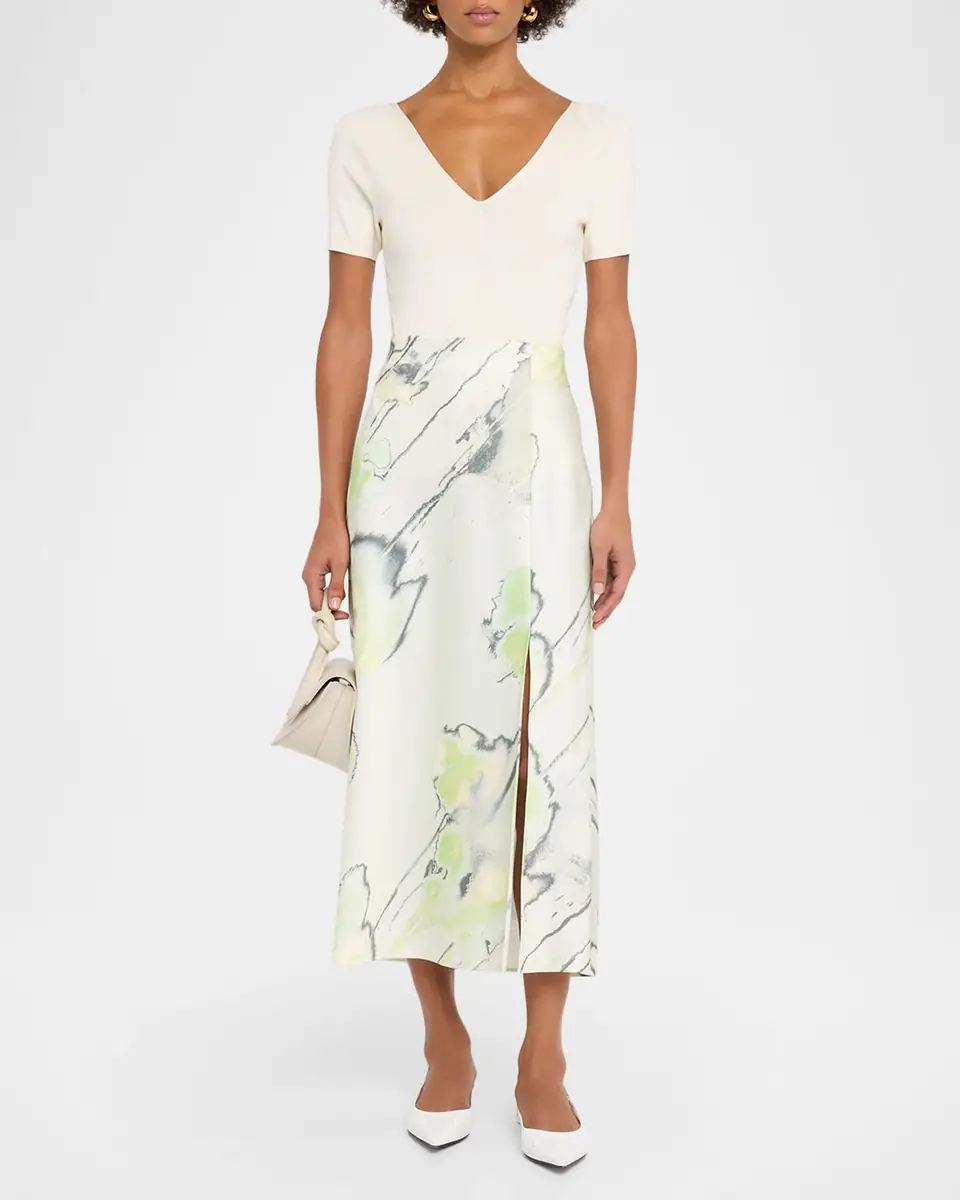 Jason Wu Collection Watercolor Crepe Satin Slip Midi Skirt | Thumbnail 6 Jason Wu Collection Watercolor Crepe Satin Slip Midi Skirt | Thumbnail 6