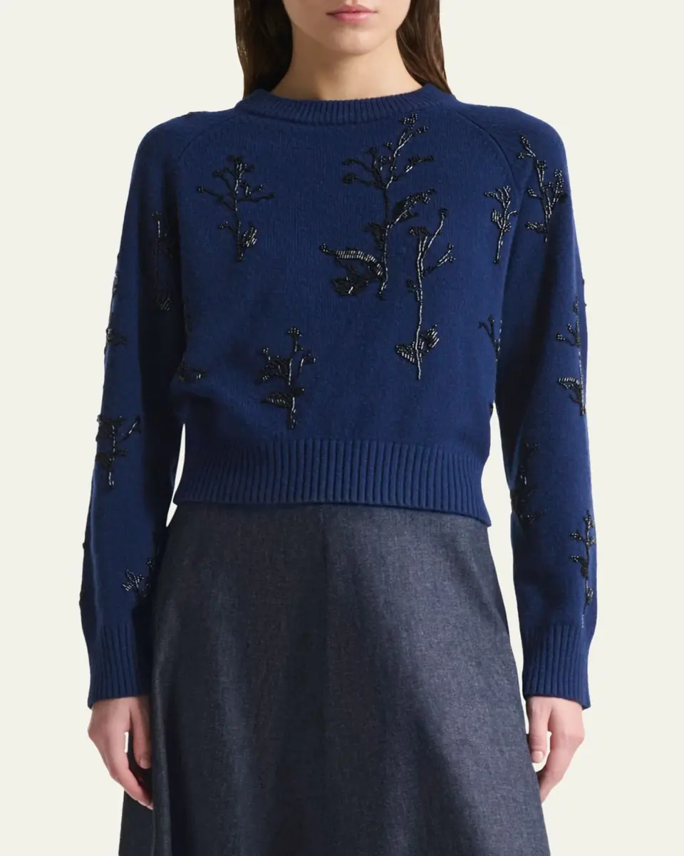 Altuzarra Paulie Beaded Crewneck Sweater | Thumbnail 9 Altuzarra Paulie Beaded Crewneck Sweater | Thumbnail 9