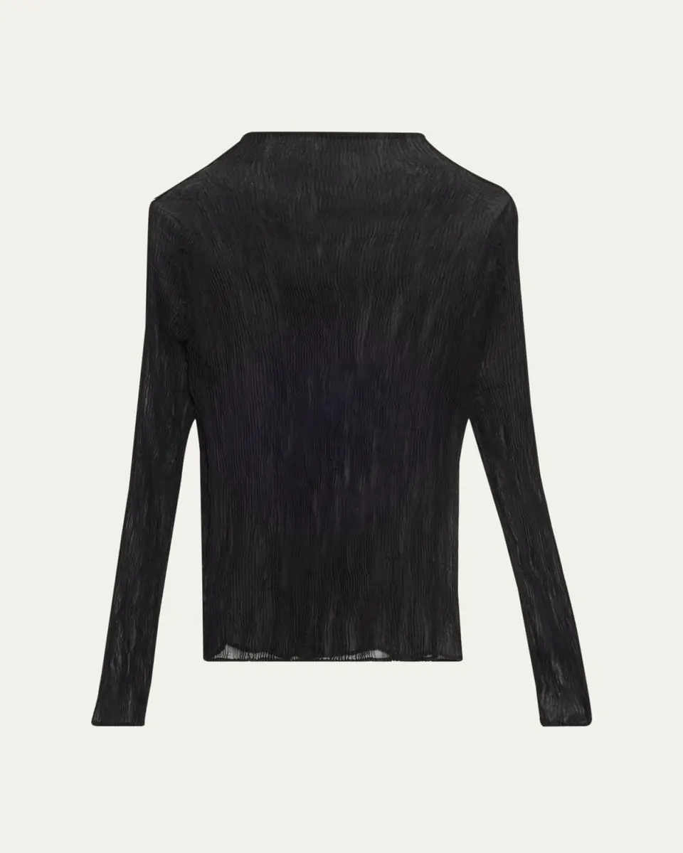 Issey Miyake Chiffon Twist Long-Sleeve Top | Thumbnail 6