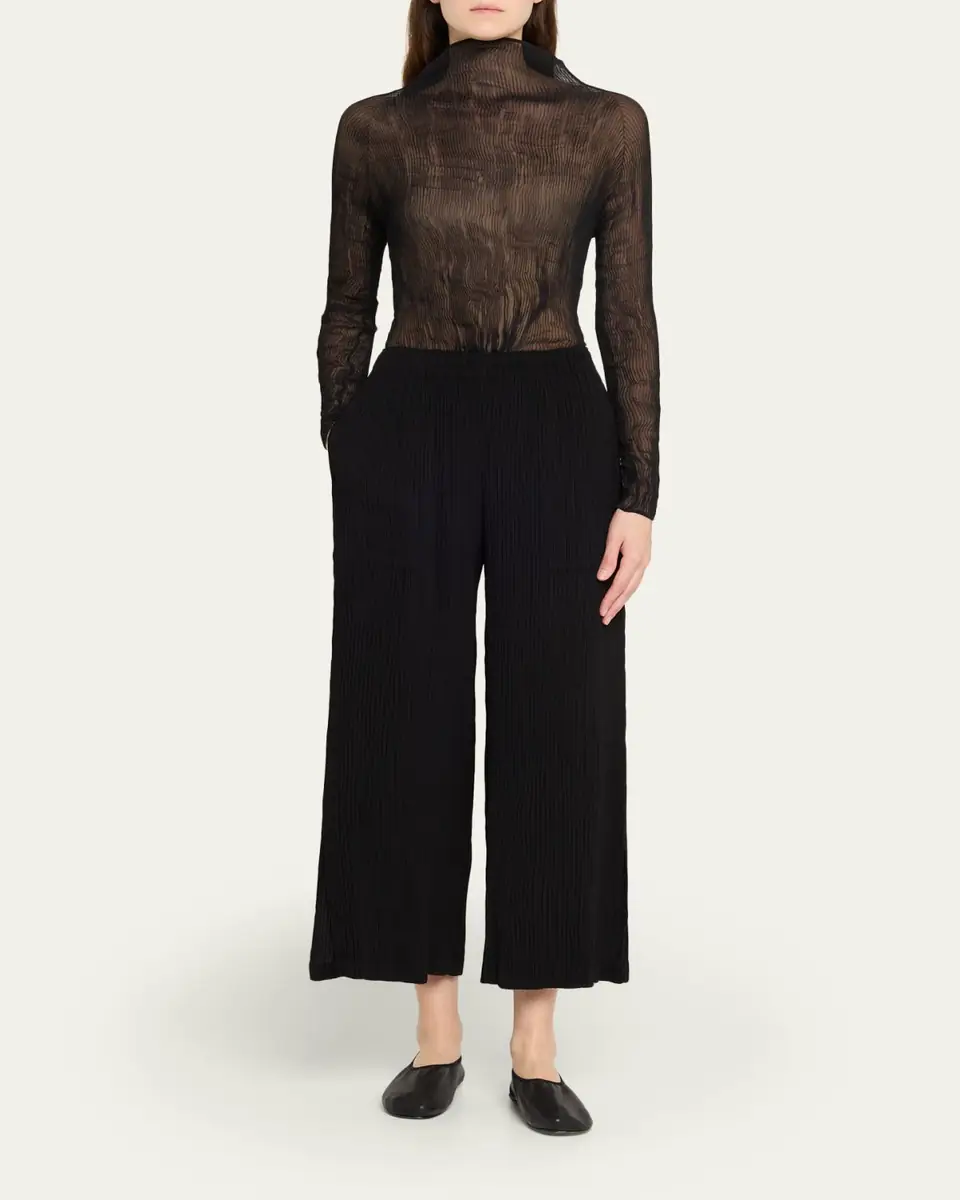 Issey Miyake Chiffon Twist Long-Sleeve Top | Thumbnail 7