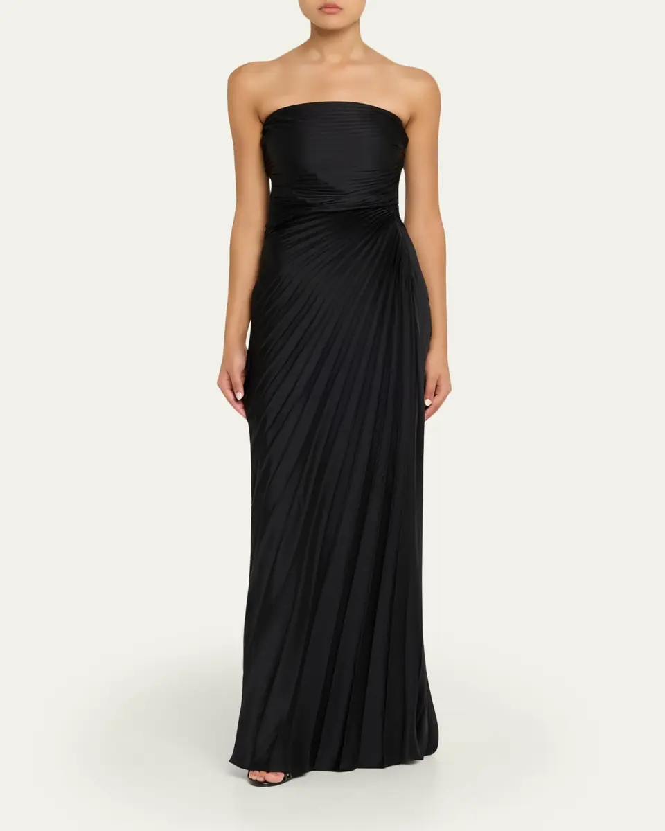 A.L.C. Bianca Pleated Strapless Gown | Thumbnail 2 A.L.C. Bianca Pleated Strapless Gown | Thumbnail 2