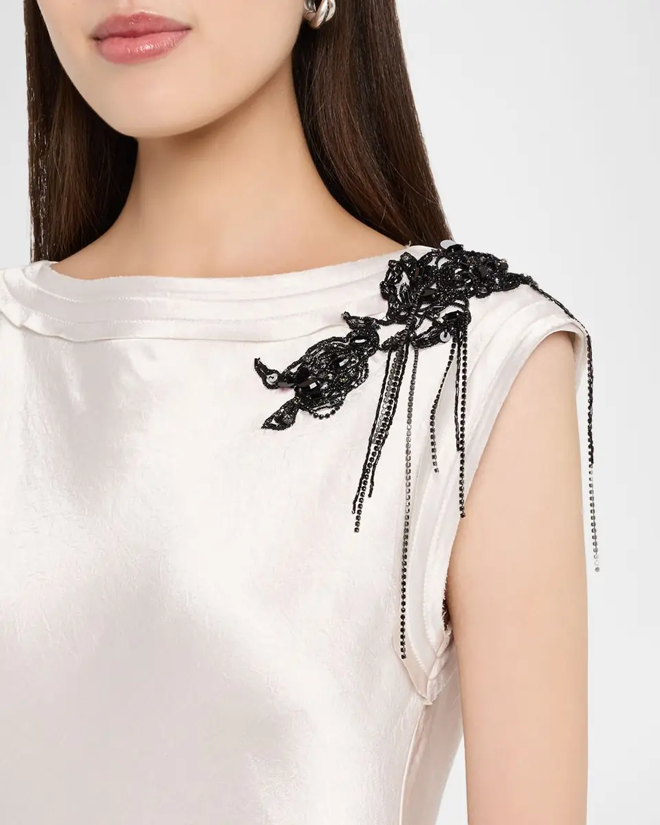 Jason Wu Collection Embellished Washed Twill Column Gown | Thumbnail 9 Jason Wu Collection Embellished Washed Twill Column Gown | Thumbnail 9