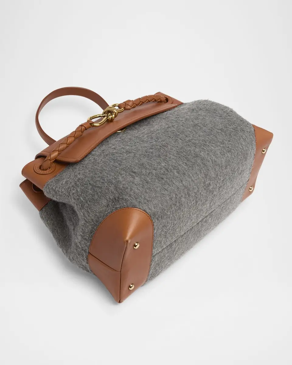 Bottega Veneta Ciao Ciao Medium Felt & Leather Top-Handle Bag | Thumbnail 10 Bottega Veneta Ciao Ciao Medium Felt & Leather Top-Handle Bag | Thumbnail 10