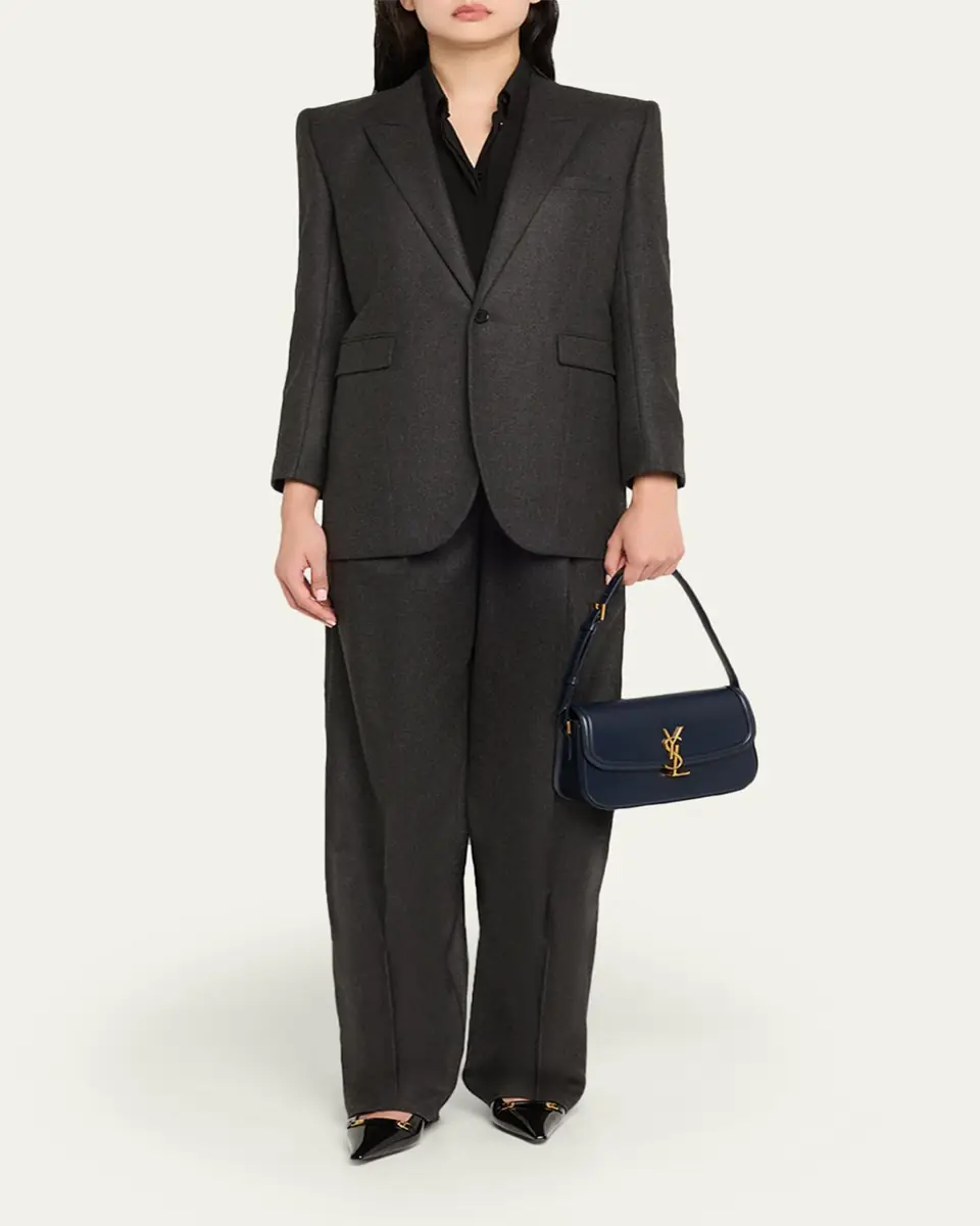 Saint Laurent Solferino Medium YSL Shoulder Bag in Smooth Leather | Thumbnail 15 Saint Laurent Solferino Medium YSL Shoulder Bag in Smooth Leather | Thumbnail 15