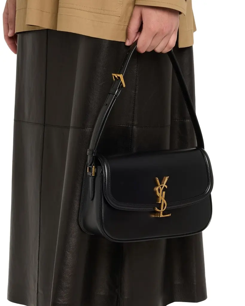 Saint Laurent Solferino Medium YSL Shoulder Bag in Smooth Leather | Image 1 Saint Laurent Solferino Medium YSL Shoulder Bag in Smooth Leather | Image 1