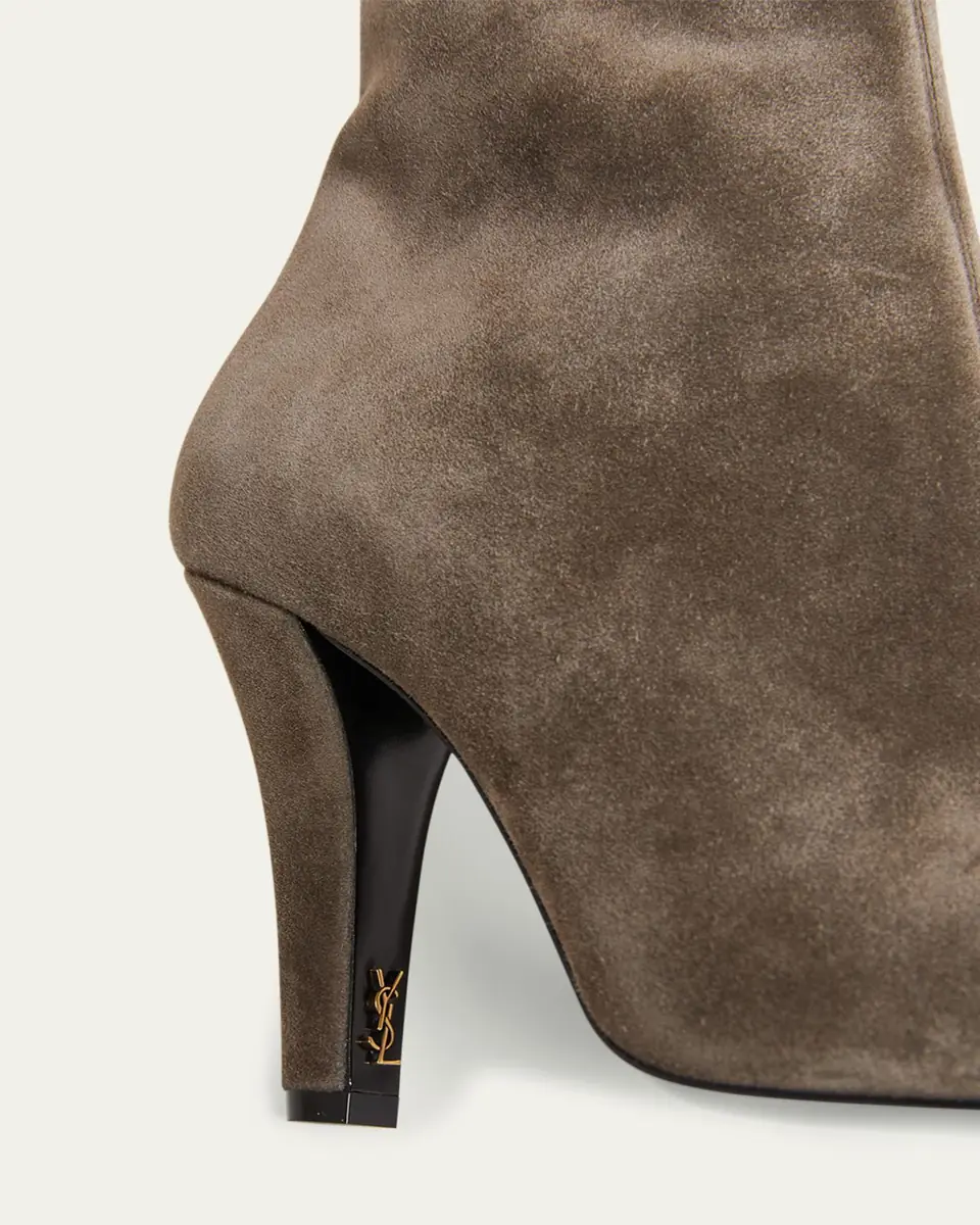 Saint Laurent 95mm Jill Suede Ankle Booties | Thumbnail 3 Saint Laurent 95mm Jill Suede Ankle Booties | Thumbnail 3