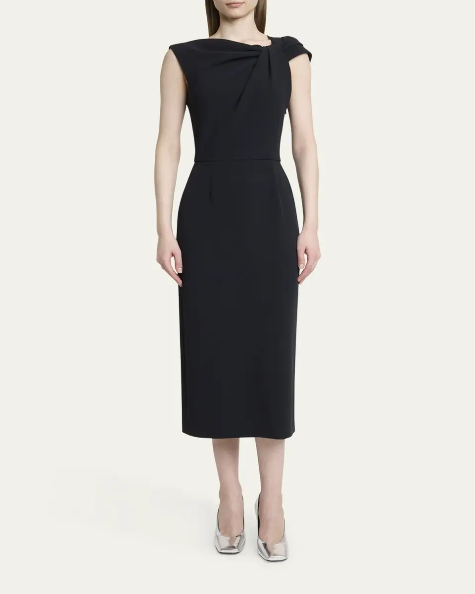 Givenchy Draped Sleeveless Midi Dress | Thumbnail 2 Givenchy Draped Sleeveless Midi Dress | Thumbnail 2
