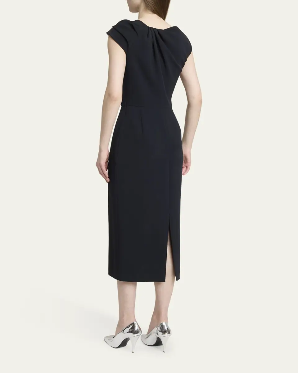 Givenchy Draped Sleeveless Midi Dress | Thumbnail 3 Givenchy Draped Sleeveless Midi Dress | Thumbnail 3