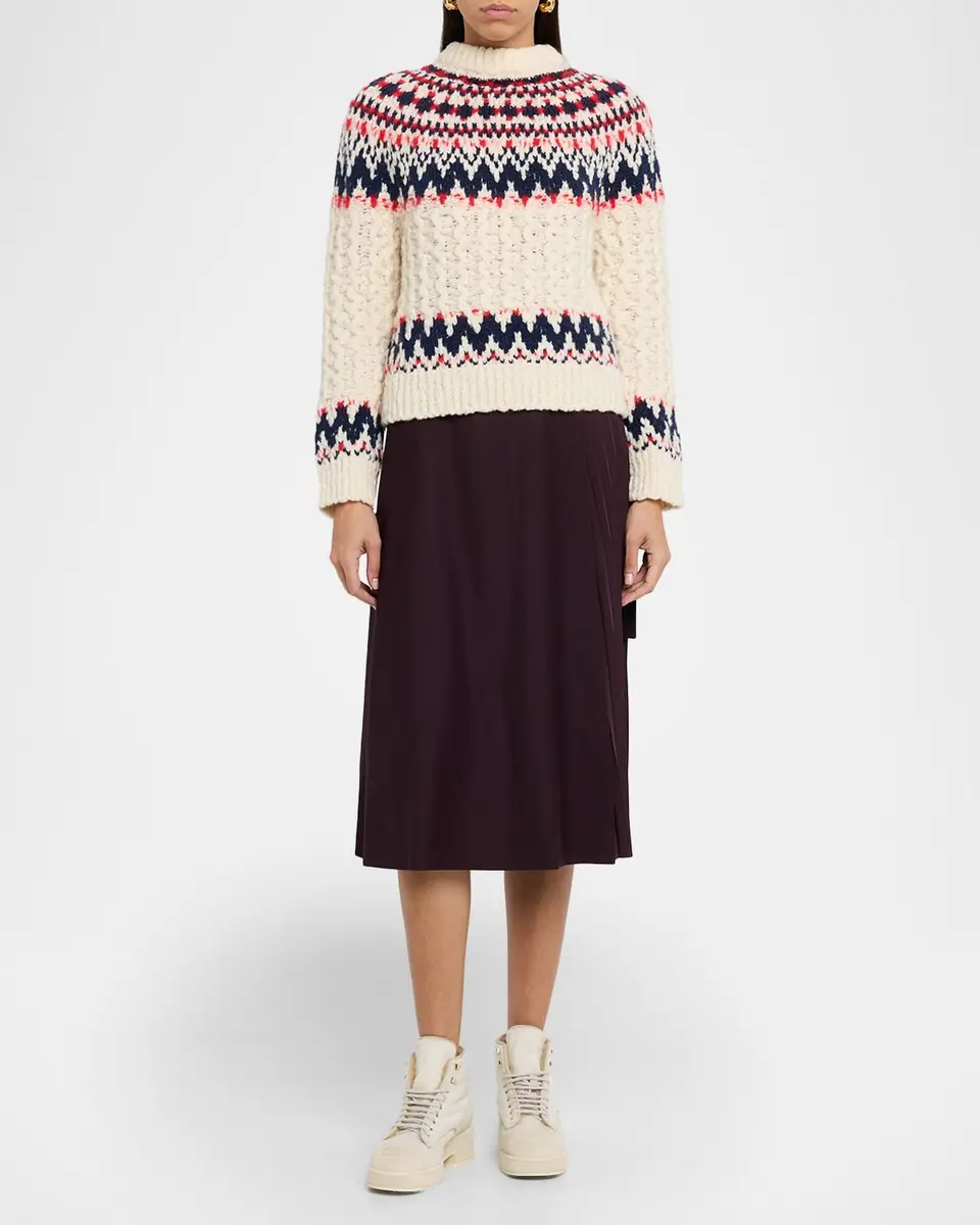 Moncler Grenoble Cable-Knit Fairisle Sweater | Thumbnail 12 Moncler Grenoble Cable-Knit Fairisle Sweater | Thumbnail 12