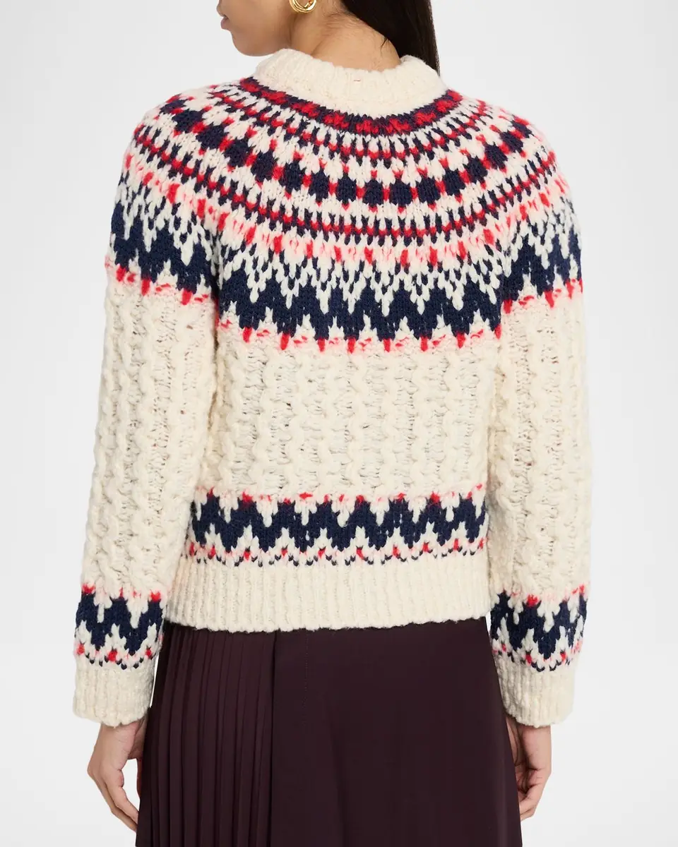 Moncler Grenoble Cable-Knit Fairisle Sweater | Thumbnail 13 Moncler Grenoble Cable-Knit Fairisle Sweater | Thumbnail 13