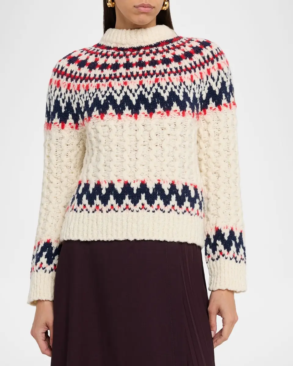 Moncler Grenoble Cable-Knit Fairisle Sweater | Thumbnail 14 Moncler Grenoble Cable-Knit Fairisle Sweater | Thumbnail 14