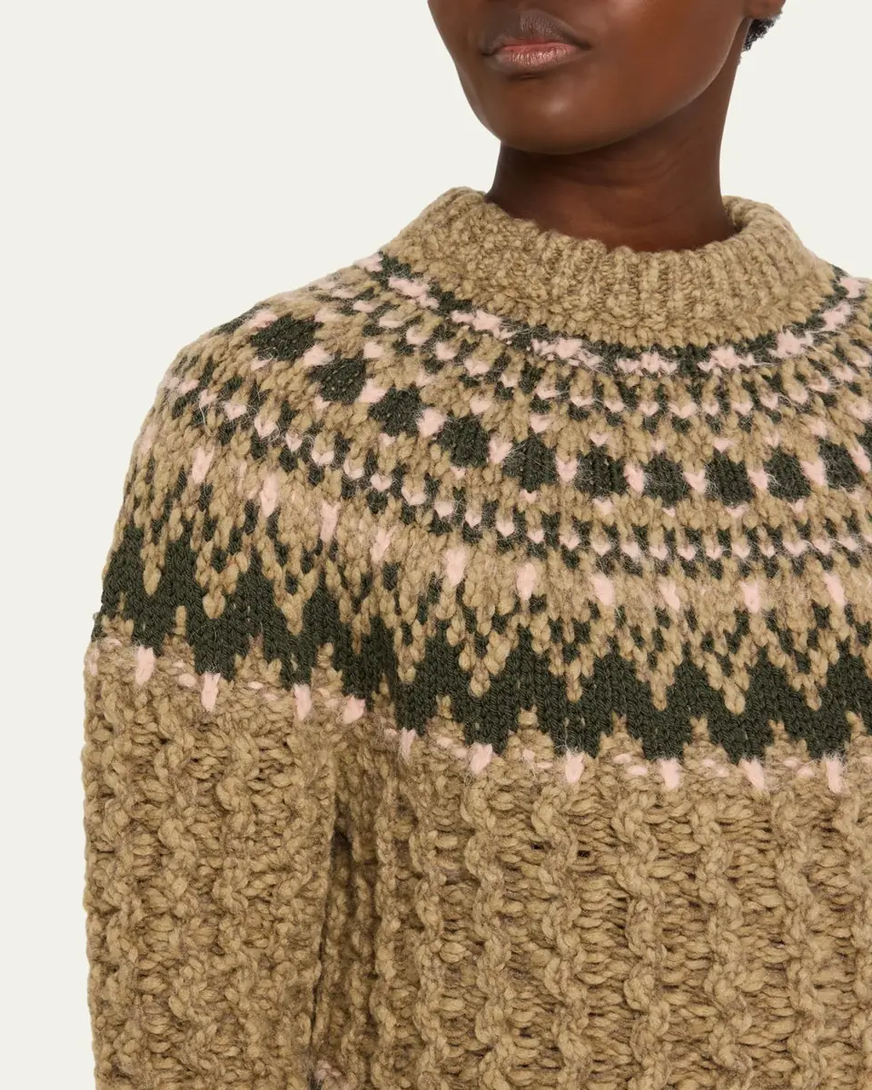 Moncler Grenoble Cable-Knit Fairisle Sweater | Thumbnail 5 Moncler Grenoble Cable-Knit Fairisle Sweater | Thumbnail 5