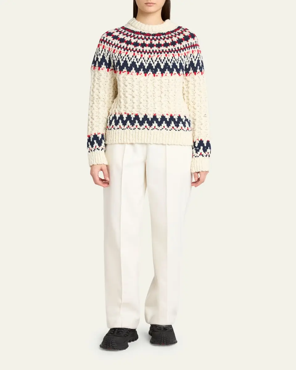 Moncler Grenoble Cable-Knit Fairisle Sweater | Thumbnail 7 Moncler Grenoble Cable-Knit Fairisle Sweater | Thumbnail 7