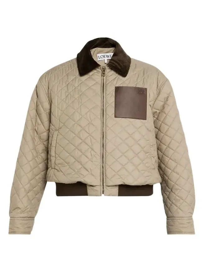 Corduroy-Collar Quilted Barn Jacket Corduroy-Collar Quilted Barn Jacket