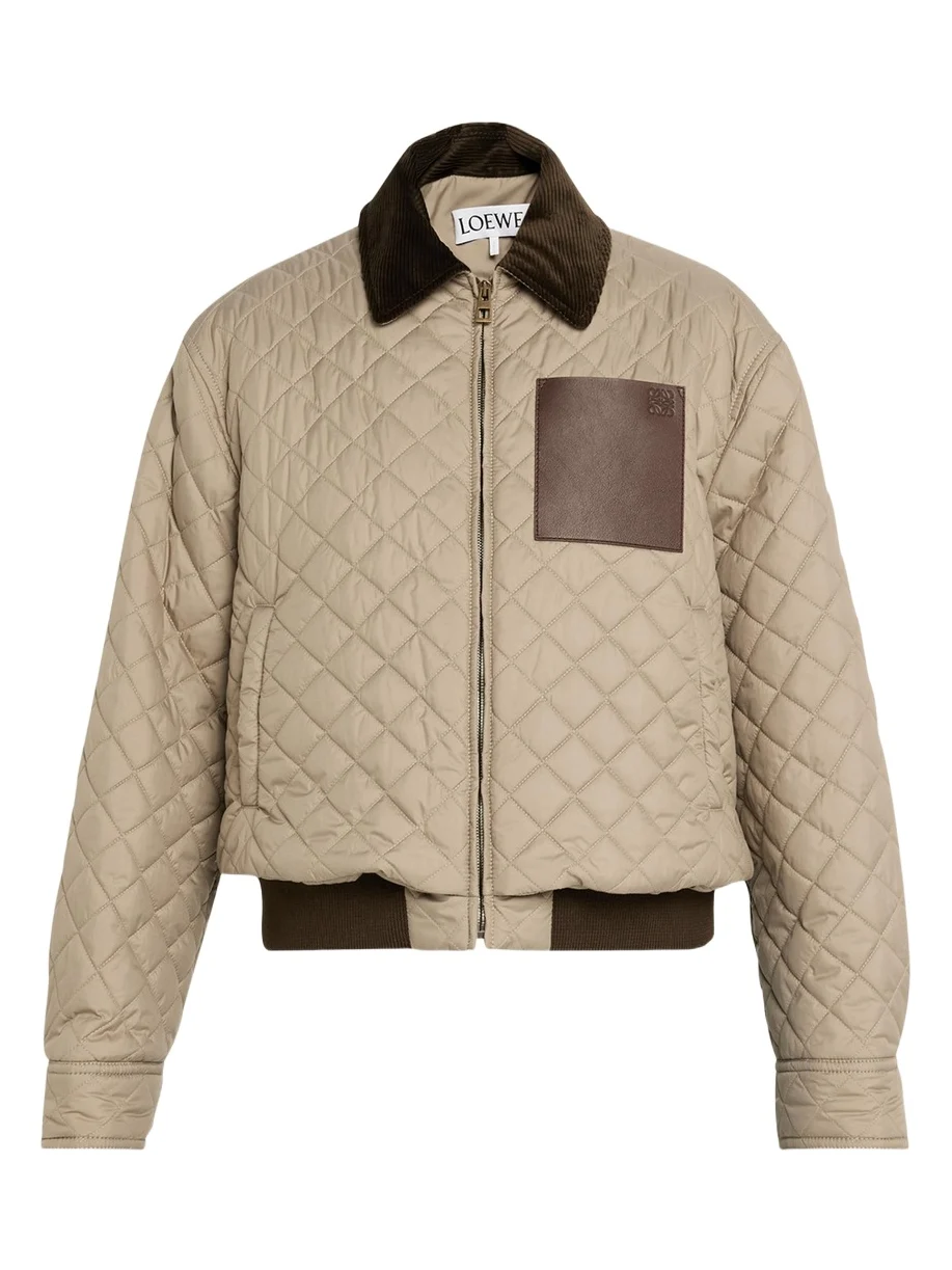 Loewe Corduroy-Collar Quilted Barn Jacket