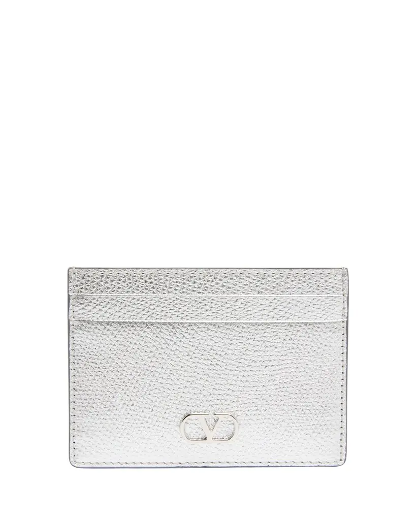 Valentino Garavani Metallic Leather Card Case | Image 1 Valentino Garavani Metallic Leather Card Case | Image 1