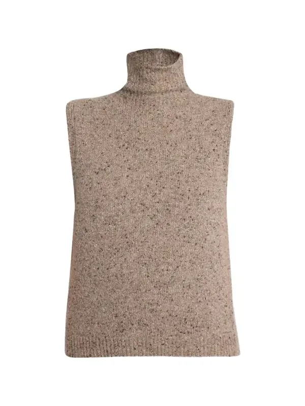 Merilas Turtleneck Cashmere Sleeveless Sweater Merilas Turtleneck Cashmere Sleeveless Sweater