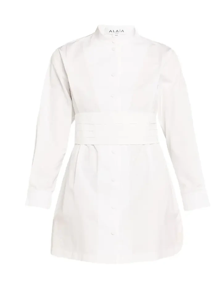 Cummerbund Mini Shirtdress