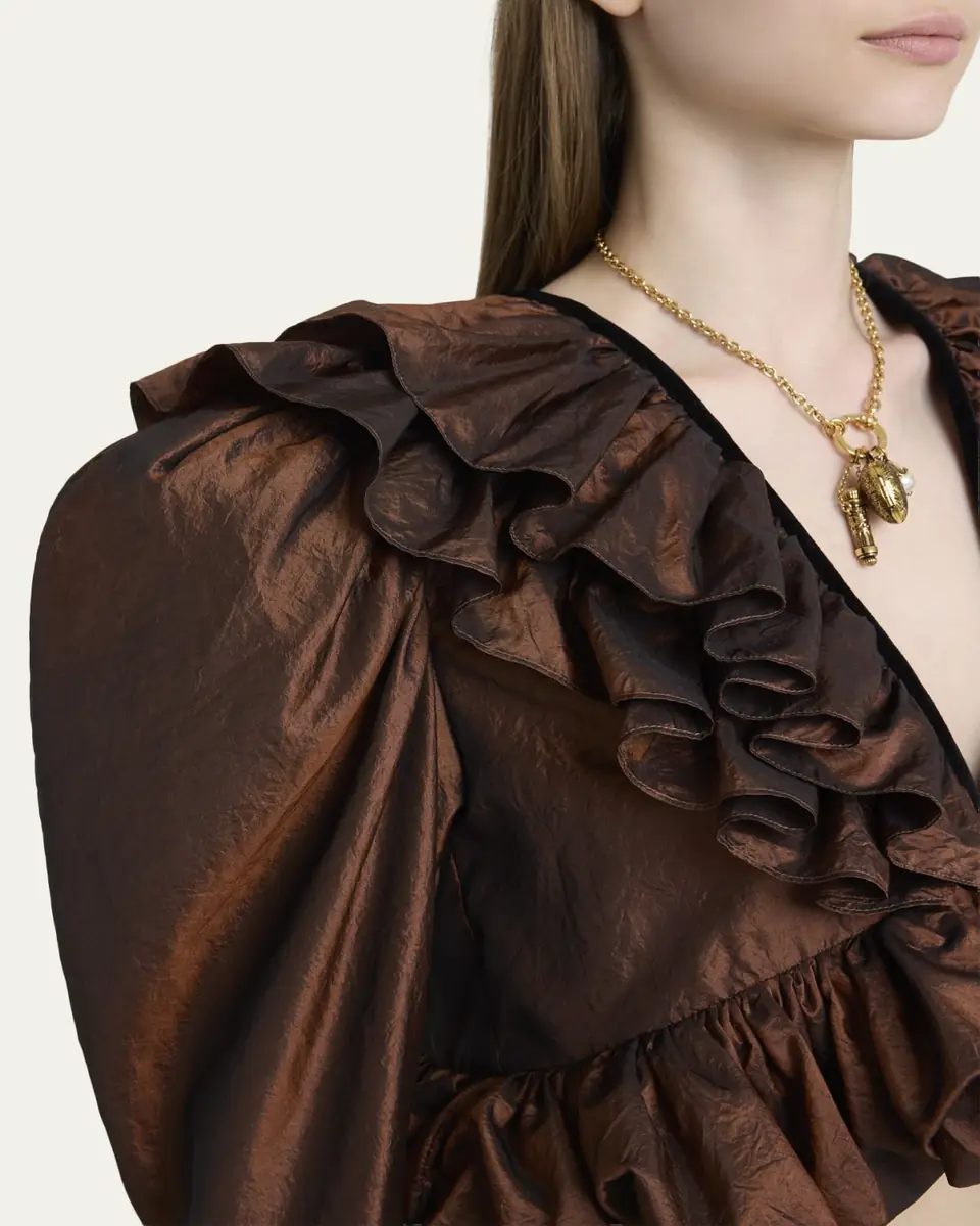 Chloé Ruffle-Trim Cropped Blouse | Thumbnail 5 Chloé Ruffle-Trim Cropped Blouse | Thumbnail 5