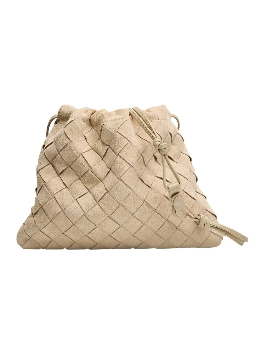 Small Suede Pouch Bag