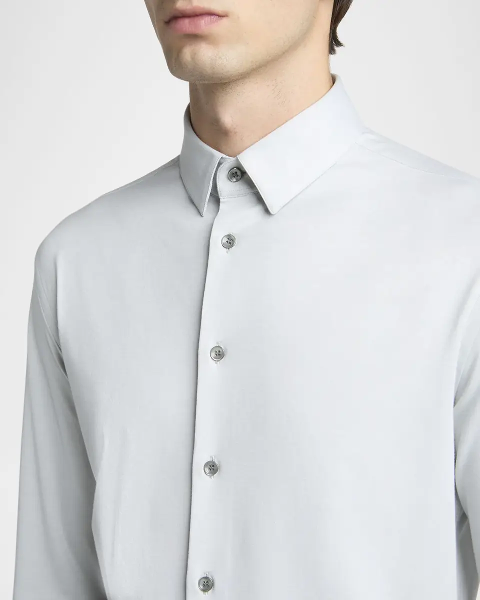 Giorgio Armani Men's Cotton Stretch Jersey Dress Shirt | Thumbnail 4 Giorgio Armani Men's Cotton Stretch Jersey Dress Shirt | Thumbnail 4