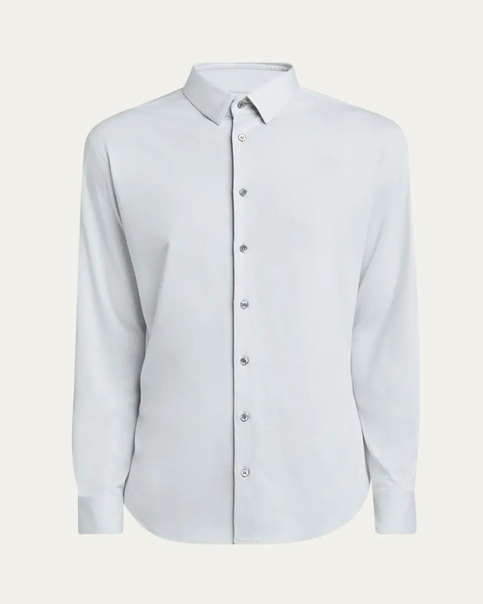 Giorgio Armani Men's Cotton Stretch Jersey Dress Shirt | Thumbnail 5 Giorgio Armani Men's Cotton Stretch Jersey Dress Shirt | Thumbnail 5