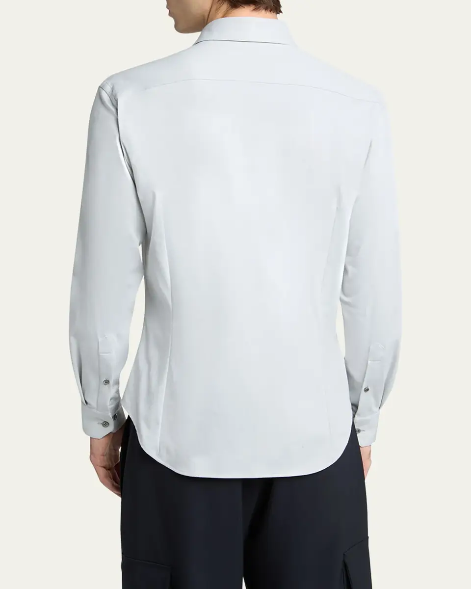 Giorgio Armani Men's Cotton Stretch Jersey Dress Shirt | Thumbnail 7 Giorgio Armani Men's Cotton Stretch Jersey Dress Shirt | Thumbnail 7