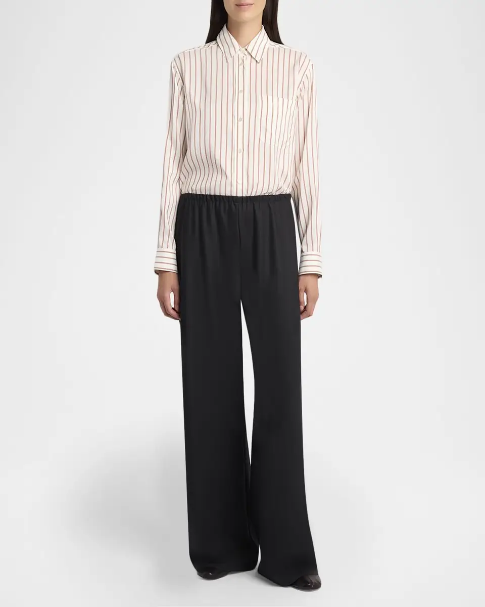THE ROW Gavina Striped Silk Poplin Button-Down Shirt | Thumbnail 6 THE ROW Gavina Striped Silk Poplin Button-Down Shirt | Thumbnail 6