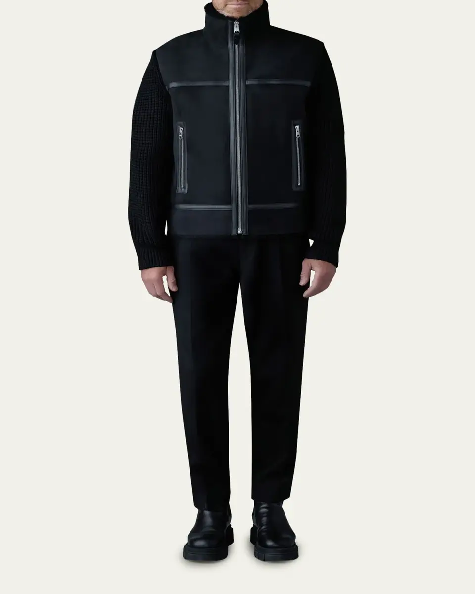 Mackage Men's Jonathan Mixed-Media Shearling Jacket | Thumbnail 2