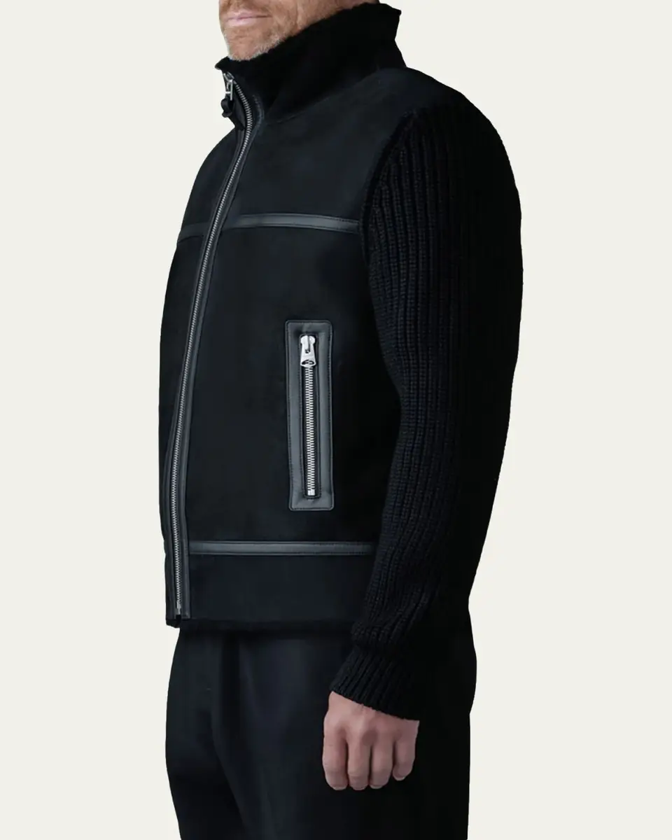 Mackage Men's Jonathan Mixed-Media Shearling Jacket | Thumbnail 4