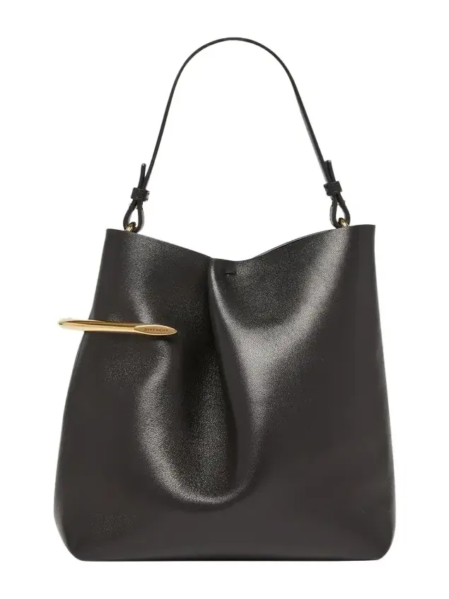 Pinch Top-Handle Bag in Grain Leather