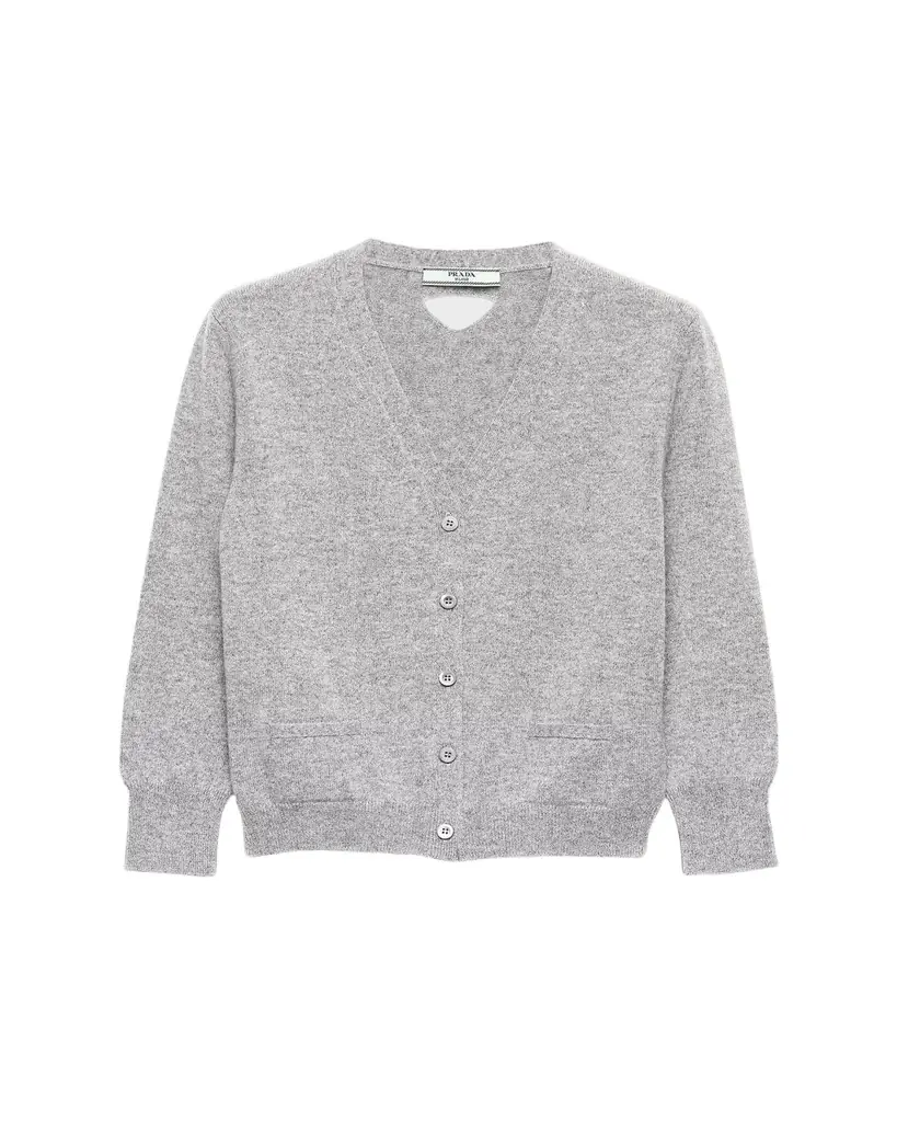 Prada Cashmere V-Neck Cardigan | Image 1 Prada Cashmere V-Neck Cardigan | Image 1