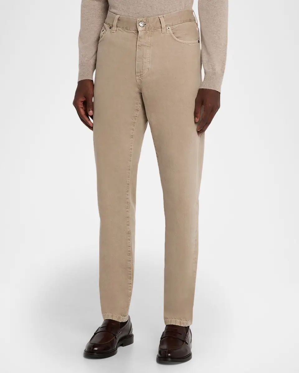 Zegna Men's Marble-Effect Slim Five-Pocket Pants | Thumbnail 3 Zegna Men's Marble-Effect Slim Five-Pocket Pants | Thumbnail 3