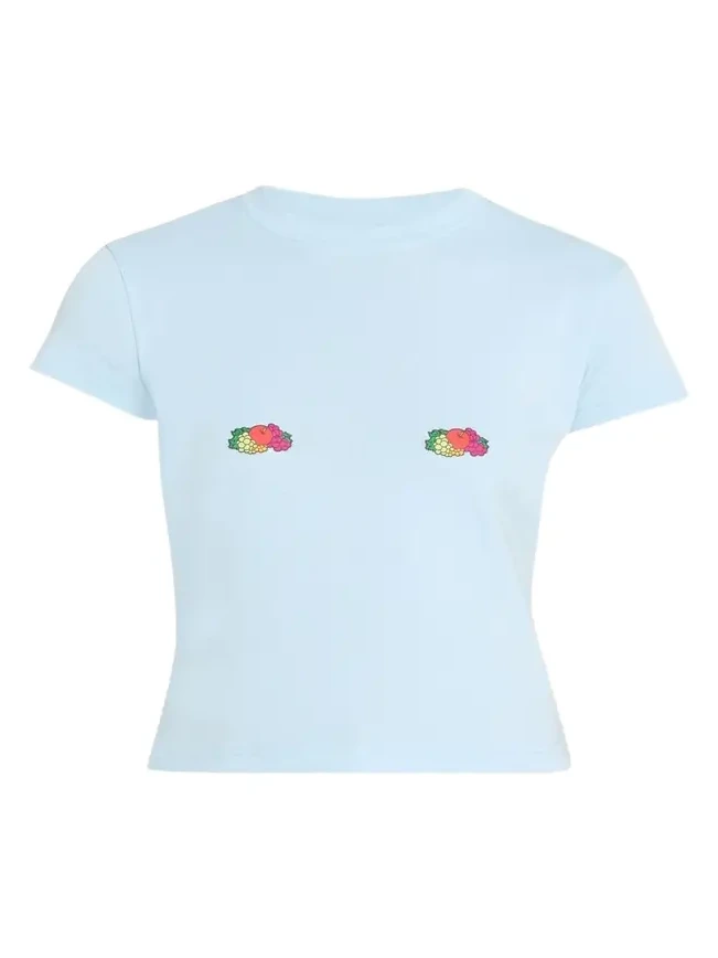 x Fruit Of The Loom Fruity Double-Logo Short-Sleeve Baby Tee x Fruit Of The Loom Fruity Double-Logo Short-Sleeve Baby Tee