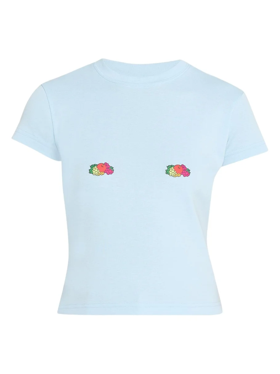Hommegirls x Fruit Of The Loom Fruity Double-Logo Short-Sleeve Baby Tee