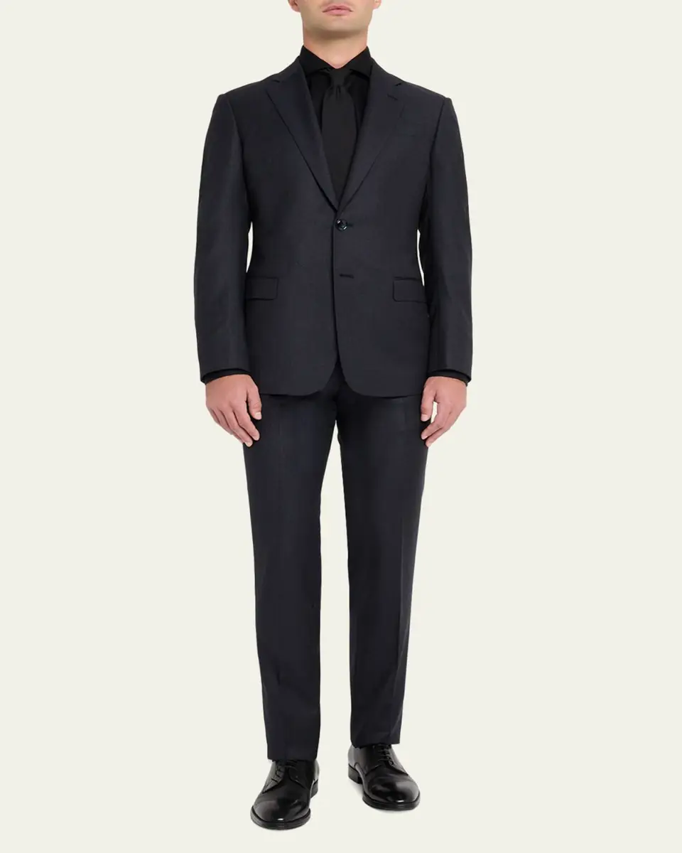 Giorgio Armani Men's Tonal Micro Pinstripe Two-Piece Suit | Thumbnail 2 Giorgio Armani Men's Tonal Micro Pinstripe Two-Piece Suit | Thumbnail 2