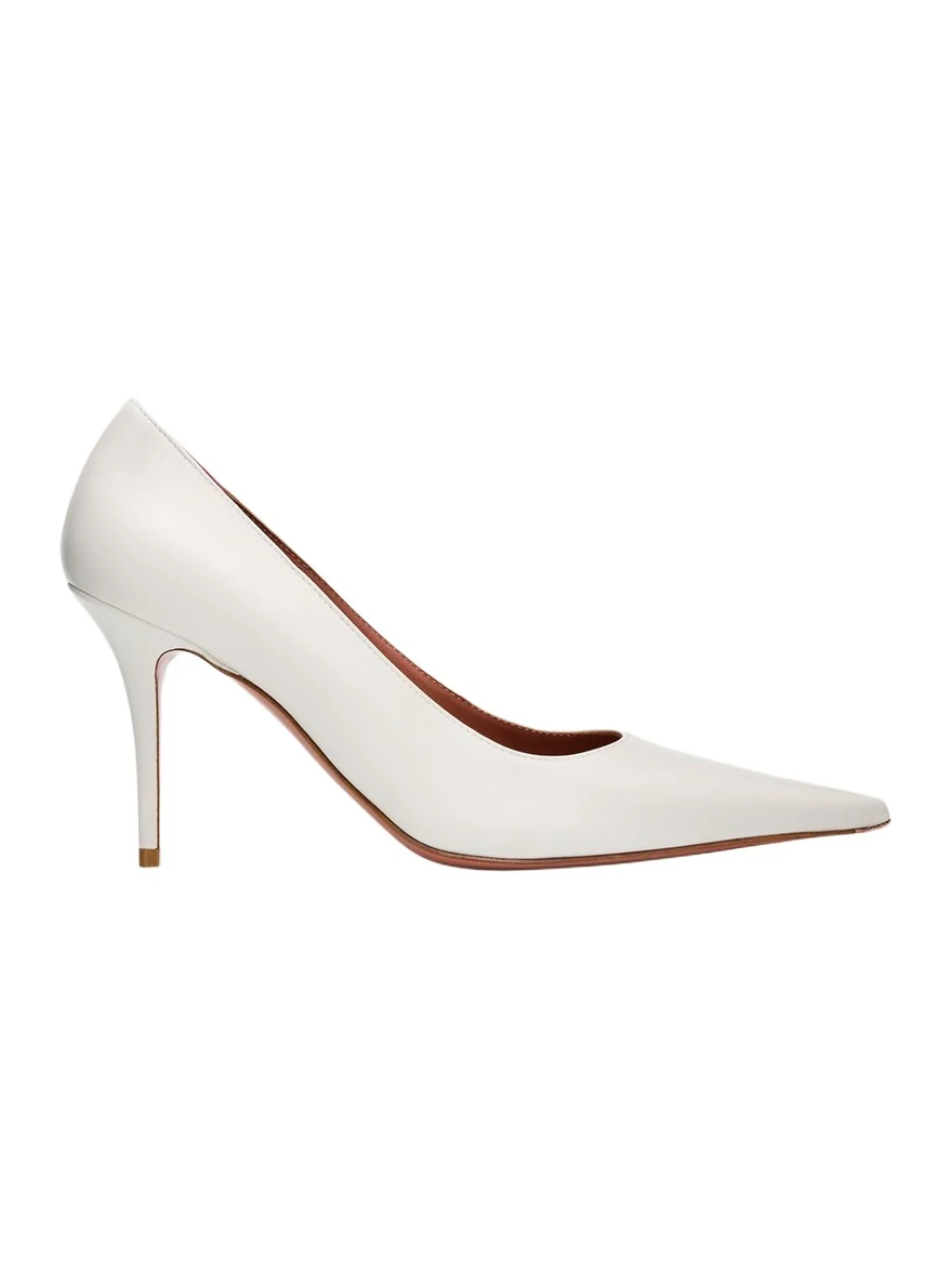 90mm Barbara Leather Pointed-Toe Pumps