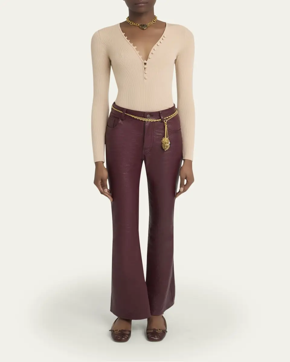 Chloé Ribbed Wool Henley | Thumbnail 7 Chloé Ribbed Wool Henley | Thumbnail 7