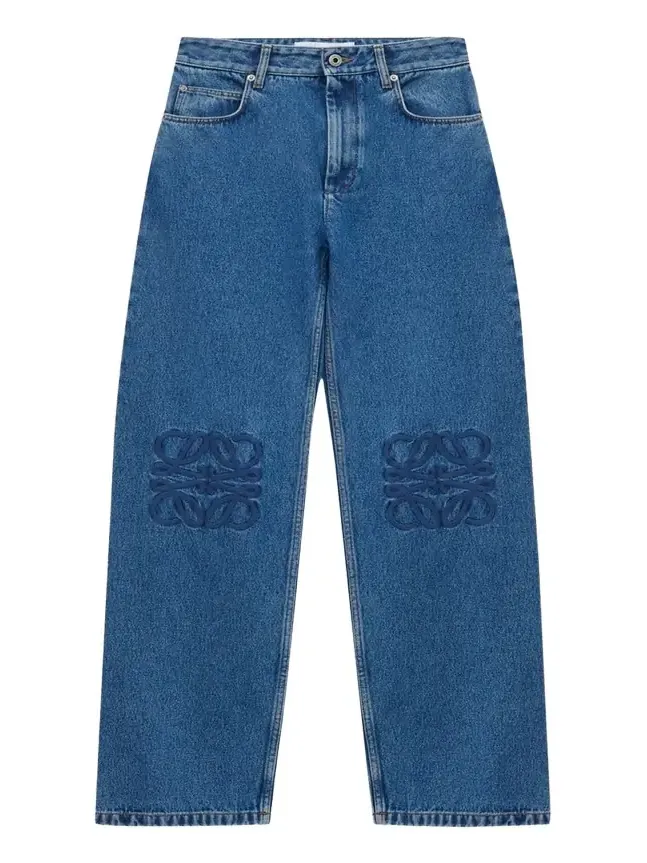 Anagram Baggy Wide-Leg Jeans