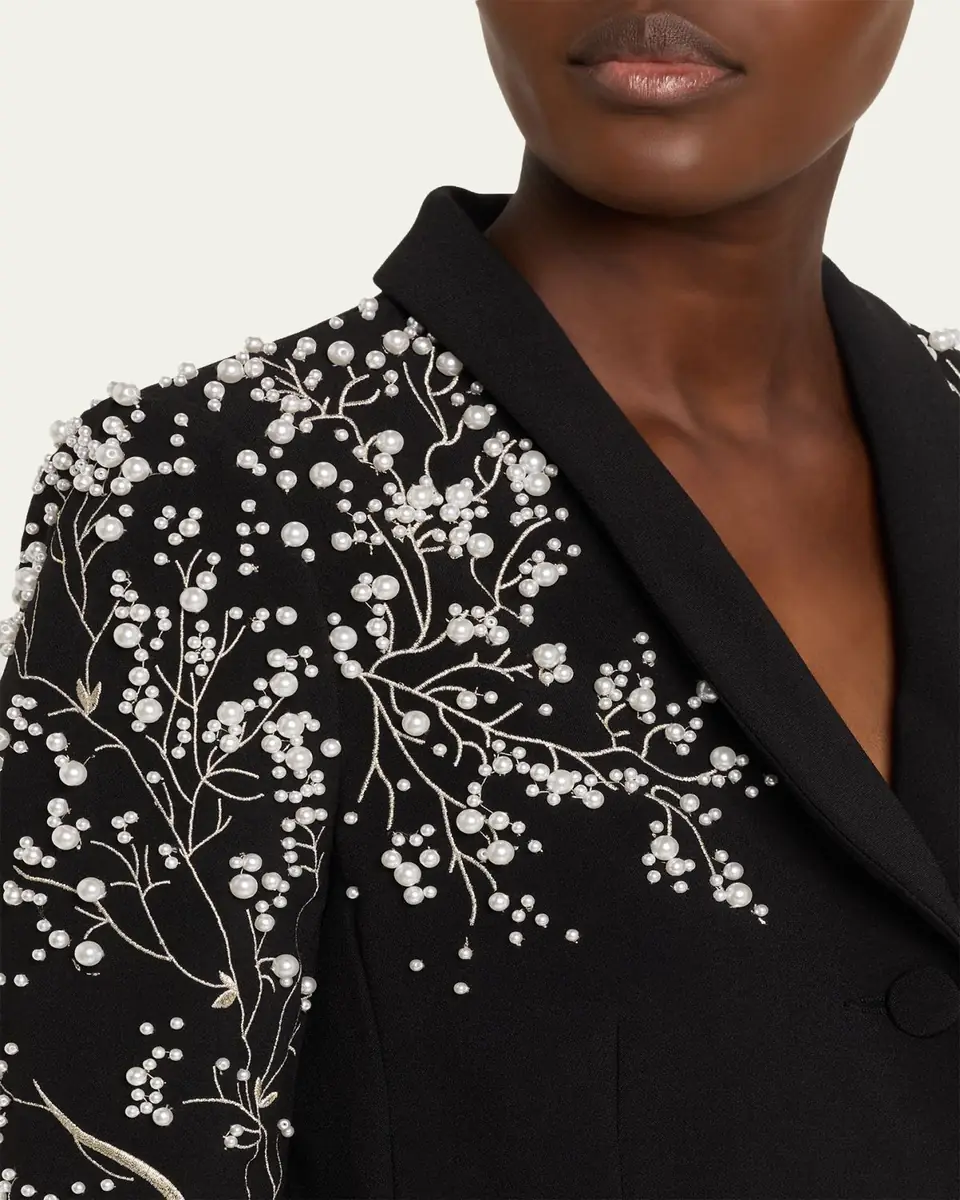Rickie Freeman for Teri Jon Bead-Embroidered Crepe Blazer Dress | Thumbnail 5 Rickie Freeman for Teri Jon Bead-Embroidered Crepe Blazer Dress | Thumbnail 5