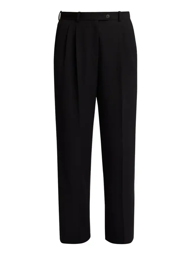 Virgil Double-Pleated Straight-Leg Pants