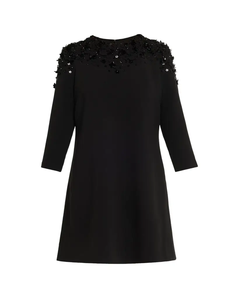 Rickie Freeman for Teri Jon A-Line Floral Applique Crepe Dress | Image 1 Rickie Freeman for Teri Jon A-Line Floral Applique Crepe Dress | Image 1