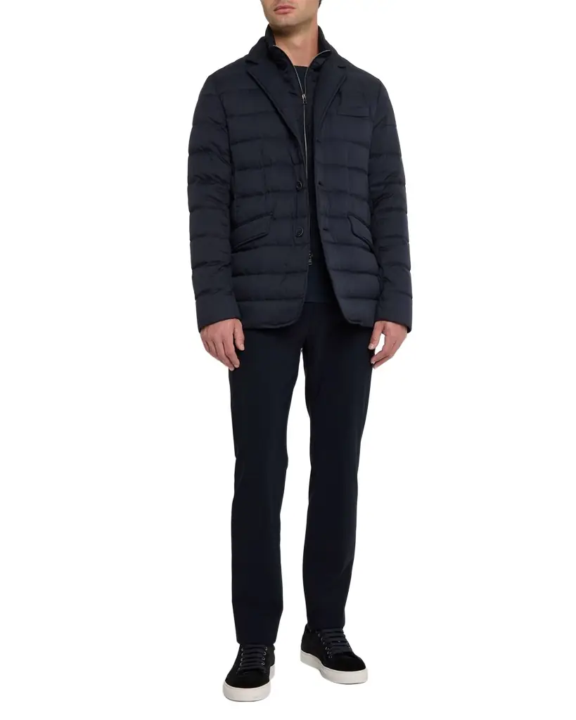 Herno Men 's Quilted Blazer with Windguard | Image 1 Herno Men 's Quilted Blazer with Windguard | Image 1