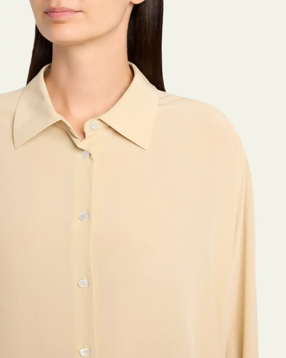 THE ROW Luka Oversized Silk Button-Down Shirt | Thumbnail 5 THE ROW Luka Oversized Silk Button-Down Shirt | Thumbnail 5