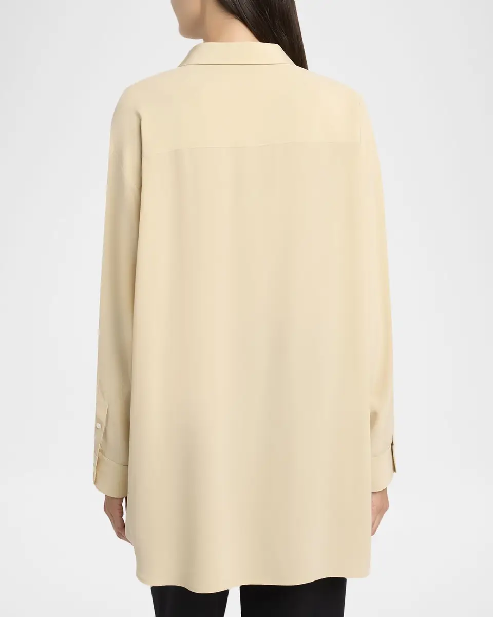 THE ROW Luka Oversized Silk Button-Down Shirt | Thumbnail 7 THE ROW Luka Oversized Silk Button-Down Shirt | Thumbnail 7