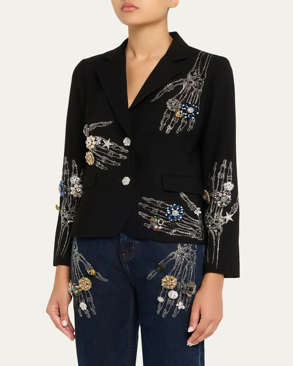 Libertine Buried Treasure Embellished Single-Breasted Short Blazer | Thumbnail 4 Libertine Buried Treasure Embellished Single-Breasted Short Blazer | Thumbnail 4